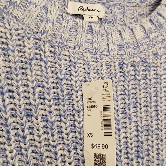 Reitman's Long-Sleeve Crew-Neck Sweater, Marled Purple-Blue - Picture 4 of 5